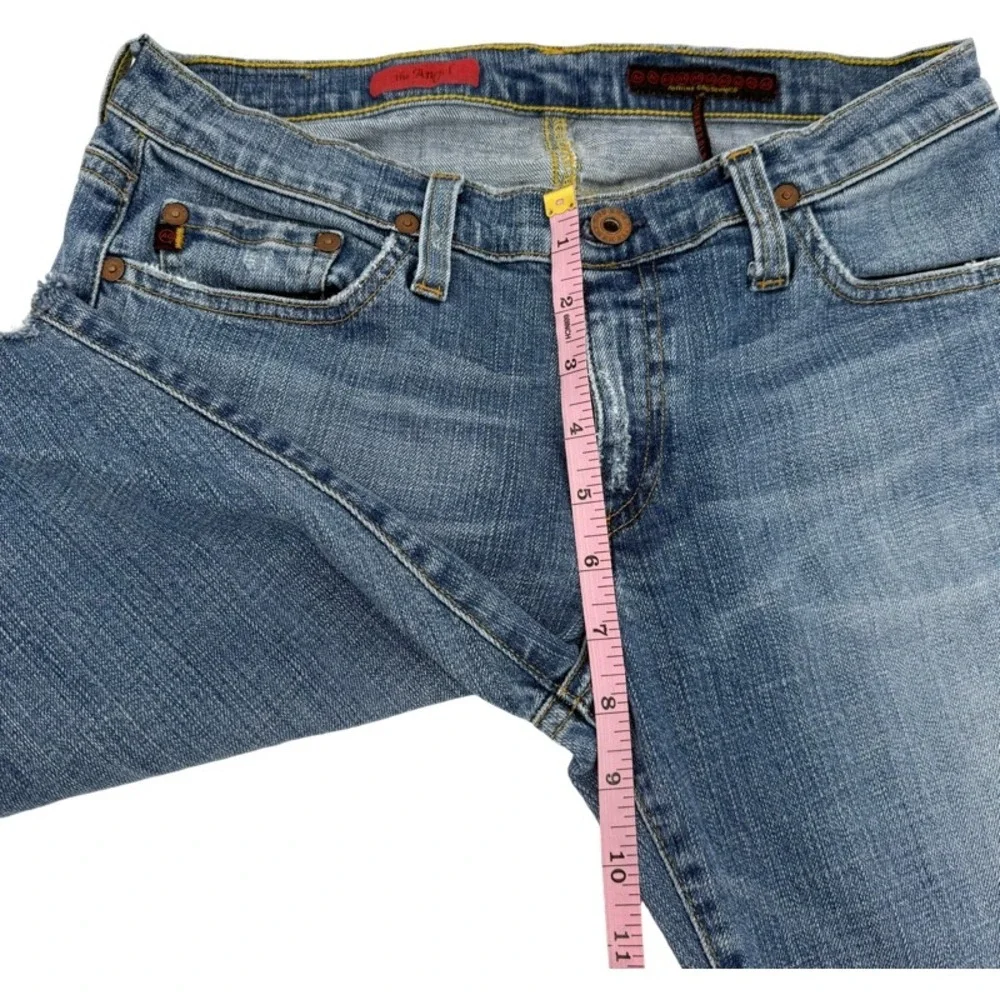 AG ADRIANO GOLDSCHMIED The Angel Denim‎ Shorts Medium Wash Raw Hem 28 Bermuda